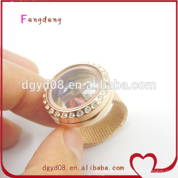 316 stainless steel locket ring jewelry for women